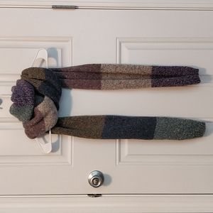 Fisherman out of Ireland long color block Merino wool scarf